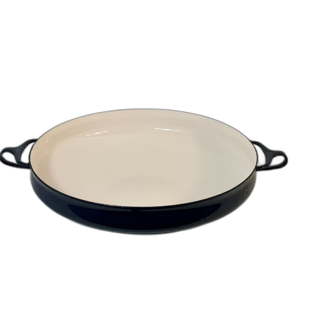 Vintage Large Dansk Kobenstyle Blue Enamel 13" Paella Pan France Quistgaard EUC